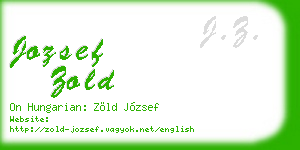 jozsef zold business card